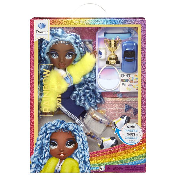 Bambola Rainbow High Sparkle & Shine Marina con Accessori e Abbigliamento Invernale