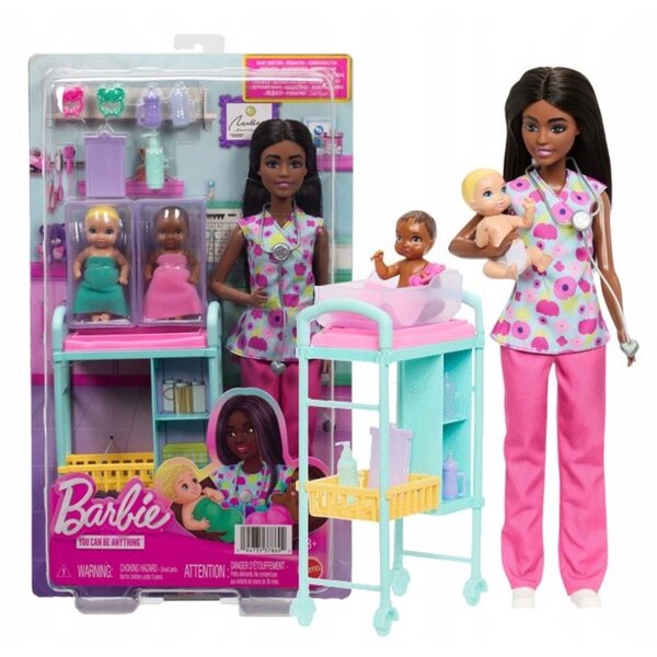 Barbie-Kinderärztin mit 2 Babys und Zubehör für Kinder ab 3 Jahren