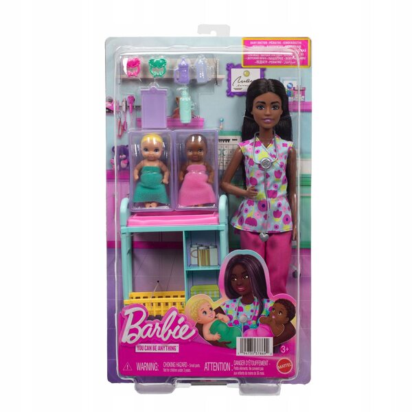 Barbie-Kinderärztin mit 2 Babys und Zubehör für Kinder ab 3 Jahren
