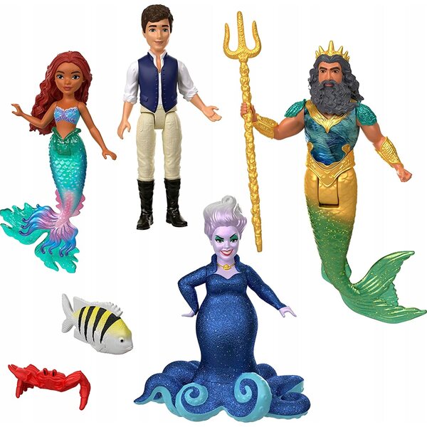 Set 4 bambole Disney La Sirenetta Ariel con accessori - Mattel 3+ anni
