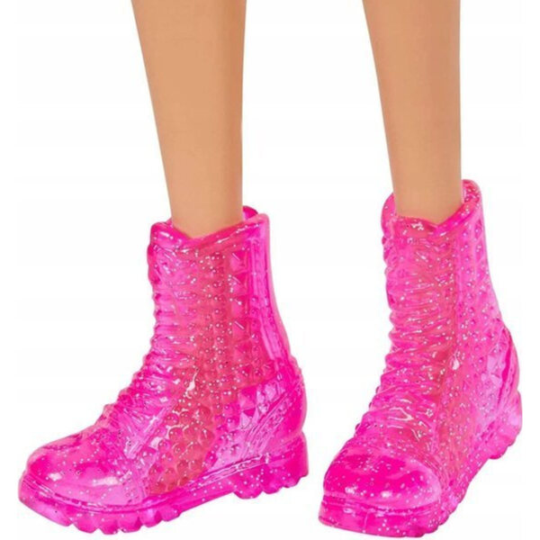 Barbie Fashionistas Rock-Style mit Animal-Print-Rock und gelben Accessoires