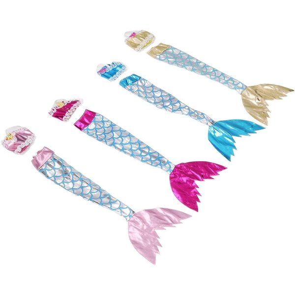 Set abiti scintillanti da sirena per bambole 1:12, vestiti eleganti per gioco e collezione