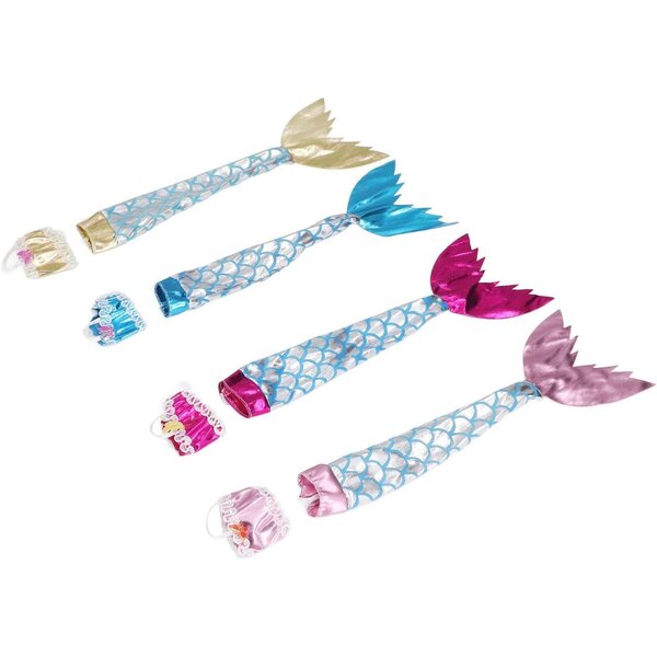 Set abiti scintillanti da sirena per bambole 1:12, vestiti eleganti per gioco e collezione