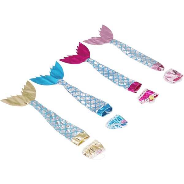 Set abiti scintillanti da sirena per bambole 1:12, vestiti eleganti per gioco e collezione