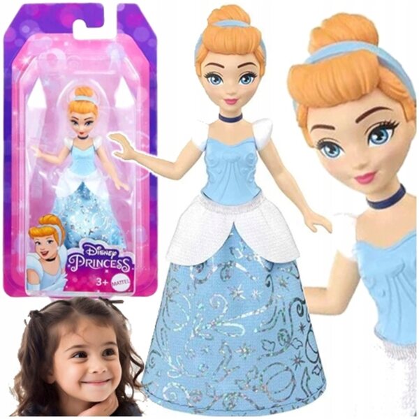 Bambola Disney Principessa Cenerentola con Abito Luccicante - Mattel 9 cm