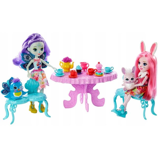 Enchantimals Tea Meeting Set 2 Puppen mit Tieren und Zubehör