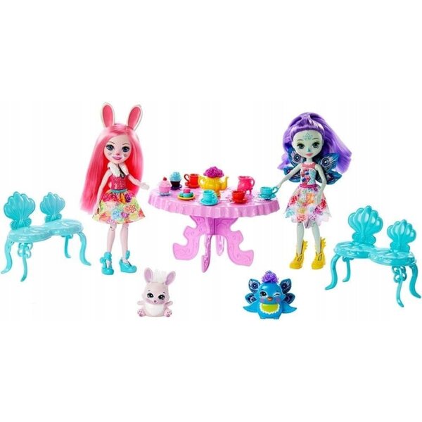Enchantimals Tea Meeting Set 2 Puppen mit Tieren und Zubehör