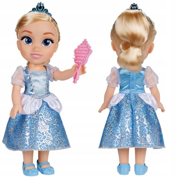 Bambola Principessa Cenerentola Disney 35 cm con Abito Blu e Accessori Reali