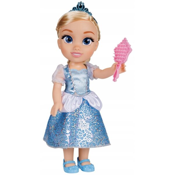 Bambola Principessa Cenerentola Disney 35 cm con Abito Blu e Accessori Reali
