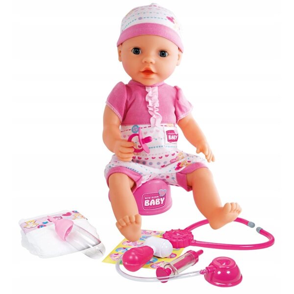 Nouveau-né bébé Simba avec accessoires médicaux et fonctions sonores poupée 38 cm