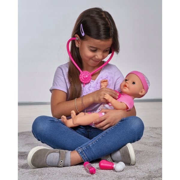 Nouveau-né bébé Simba avec accessoires médicaux et fonctions sonores poupée 38 cm
