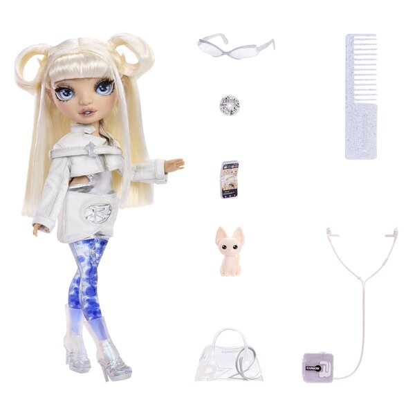 Bambola Rainbow High Sparkle & Shine Whitney Bianca 28 cm con Accessori Completi