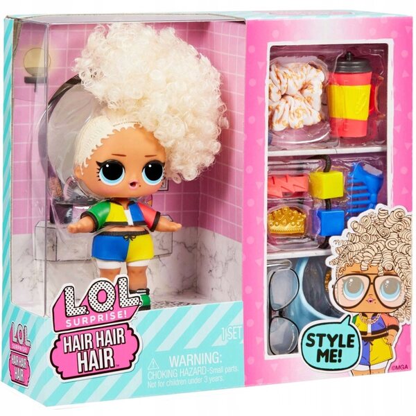 L.O.L. Surprise Hairgoals Tots Puppe mit bunten Haaren und 10 Modeaccessoires