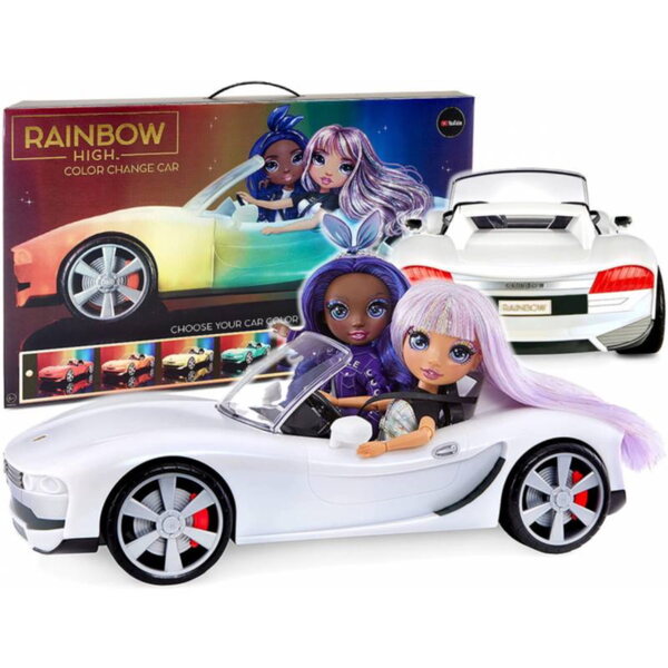 Auto Rainbow High 8 in 1 con cambio colore LED e dettagli raffinati per bambini