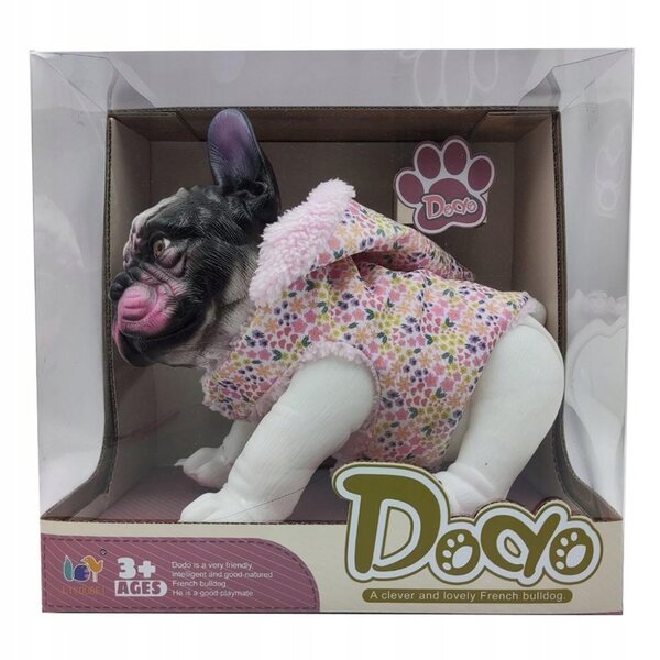 Lală Piesek Buldog Francuski Bianco 29 cm - Realistica Peluche per Bambini