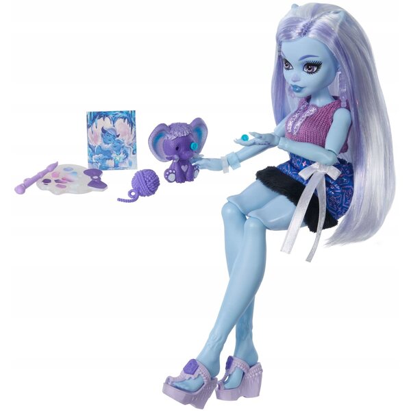 Monster High Scary bambola relax Self-Care Abbey Bominable con Accessori e Animali