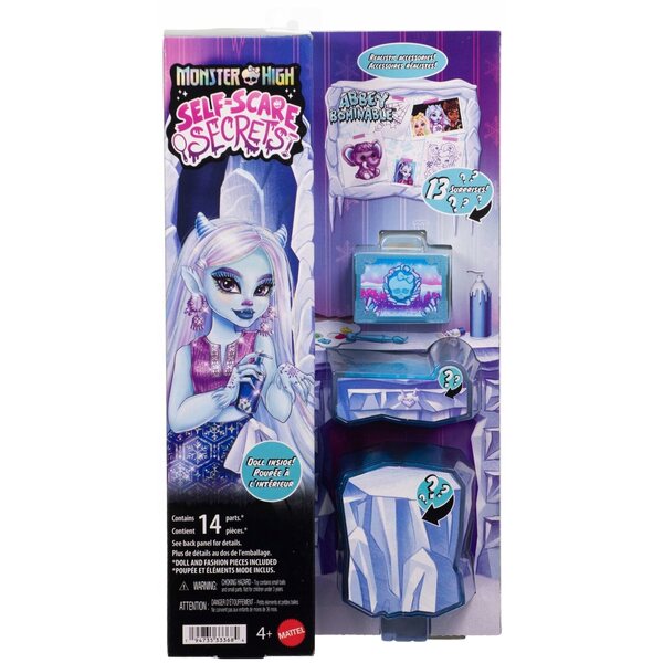 Monster High Scary bambola relax Self-Care Abbey Bominable con Accessori e Animali