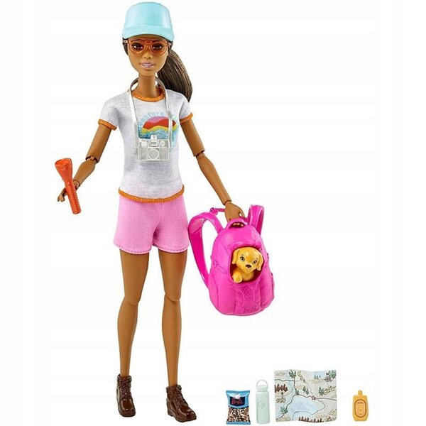 Barbie Tourist mit Hund und Reisezubehör – Mattel GRN66