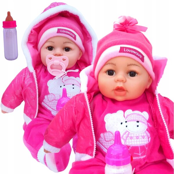 Baby doll interattiva 45 cm con suoni e vestiti staccabili per bambini 3+