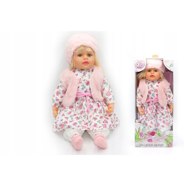Große Puppe mit langen Haaren, die spricht und singt, 55 cm, mit Soundeffekten