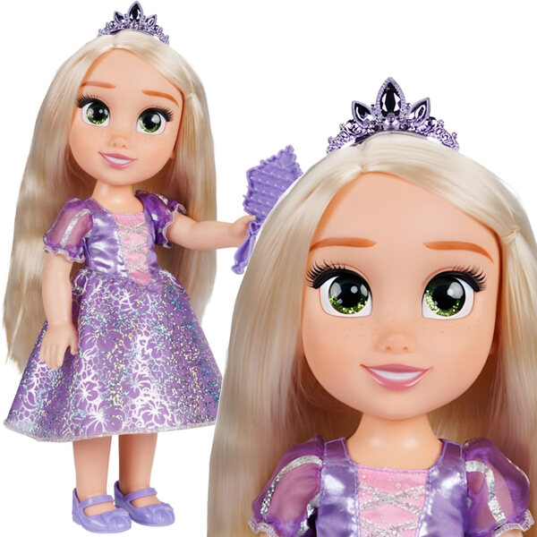 Lalcka Disney Princess Rapunzel 36 cm mit Zubehör und beweglichen Gelenken