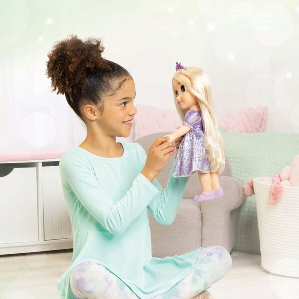 Lalcka Disney Princess Rapunzel 36 cm mit Zubehör und beweglichen Gelenken