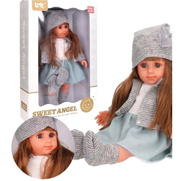 Adar Sweet Angel 35 cm Puppe mit Winterkleidung und Geräuschen auf Polnisch