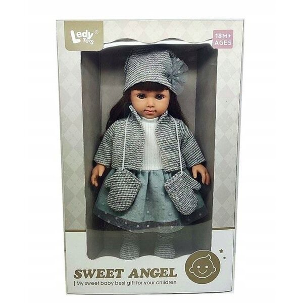 Adar Sweet Angel 35 cm Puppe mit Winterkleidung und Geräuschen auf Polnisch
