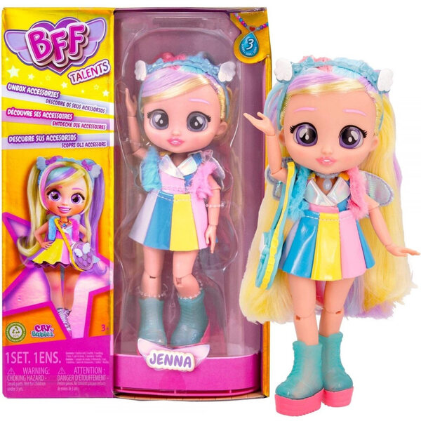 Lalcka Cry Babies BFF Talents Jenna Schauspielerin mit langen Haaren und Accessoires