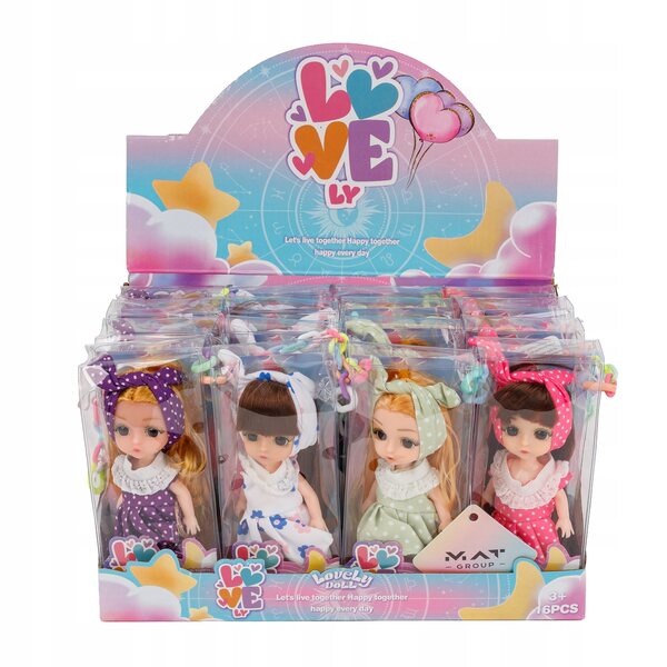 Mini bambola con vestito 13 cm – Piccola bambola per bambina, perfetta come regalo