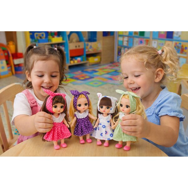 Mini bambola con vestito 13 cm – Piccola bambola per bambina, perfetta come regalo
