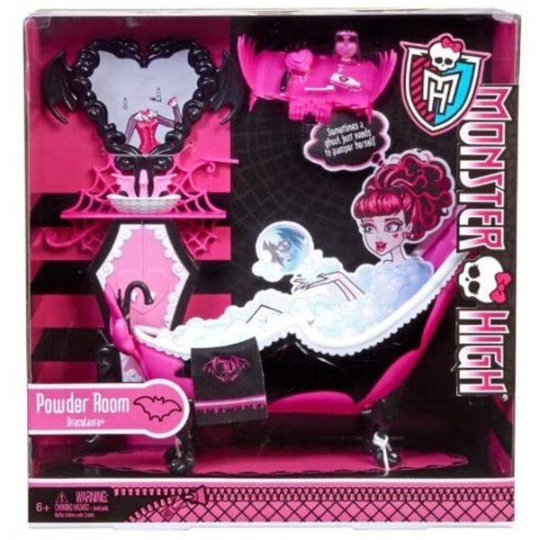 Monster High Draculaura Mobili Bagno Giocattolo per Bambini 6+ in Plastica CE