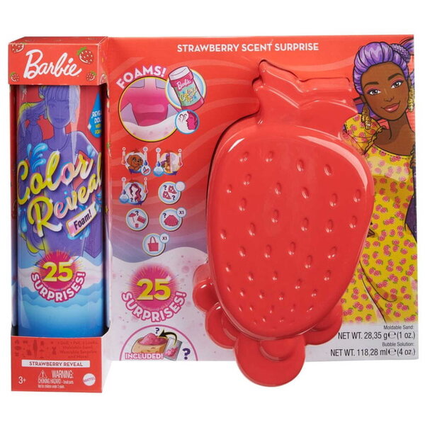Barbie Color Reveal Vollspanplatte mit 25 Überraschungen und Mattel-Zubehör