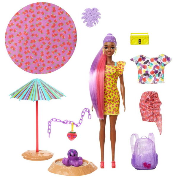 Barbie Color Reveal Vollspanplatte mit 25 Überraschungen und Mattel-Zubehör