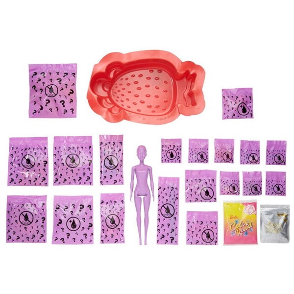 Barbie Color Reveal Vollspanplatte mit 25 Überraschungen und Mattel-Zubehör
