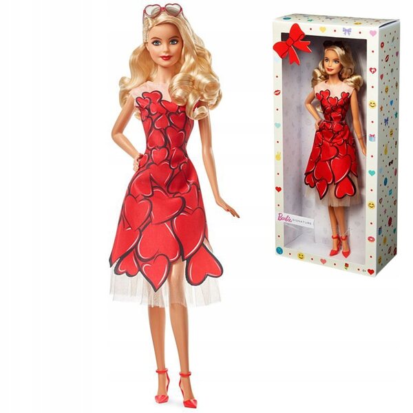 Barbie Fashionistas mit herzförmigem Kleid und eleganten Accessoires Mattel 33,5 cm