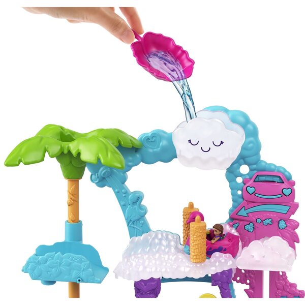 Polly Pocket Flamingowa Myjnia Set con 2 Mikrolalki per Bambini 4+