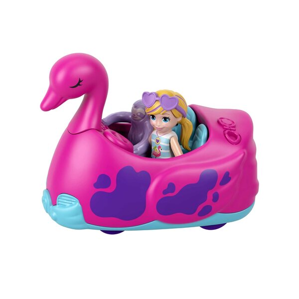 Polly Pocket Flamingowa Myjnia Set con 2 Mikrolalki per Bambini 4+