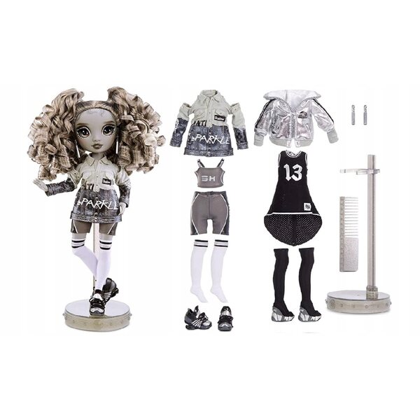 Rainbow High Shadow High - Bambola Nicole Steel Serie 1, Moda e Talento