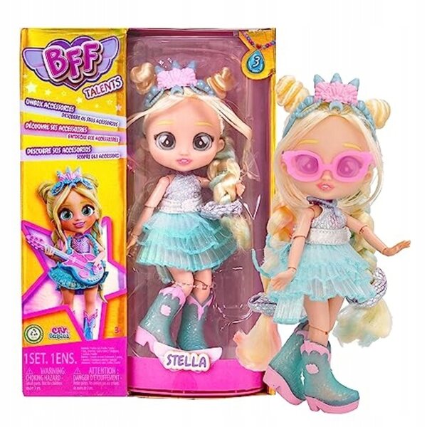 Bambola Stella BFF by Cry Babies con capelli lunghi e abiti alla moda 20cm
