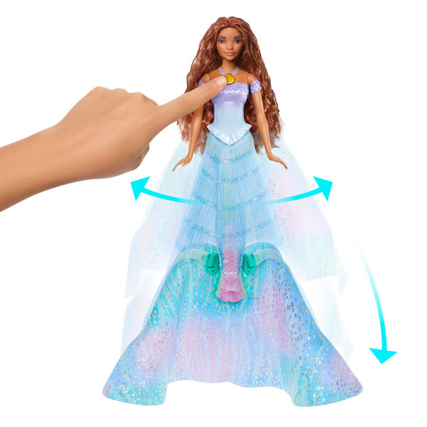 Bambola Disney Ariel Mattel da 29 cm con magica trasformazione da sirena