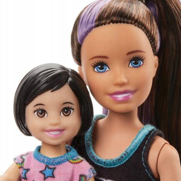 Barbie Skipper Babysitter-Set mit Bett und Puppen für Kinder ab 3 Jahren