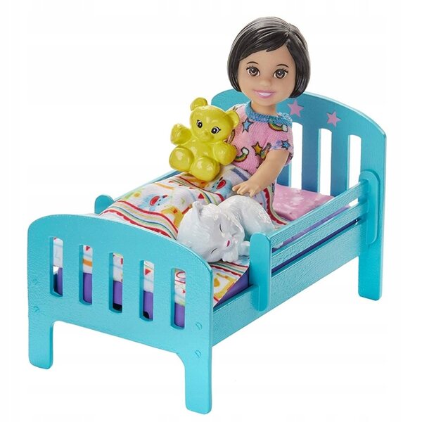 Barbie Skipper Babysitter-Set mit Bett und Puppen für Kinder ab 3 Jahren
