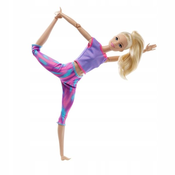 Barbie Made to Move Gimnastyczka mit 22 flexiblen Gelenken in Yoga-Kleidung