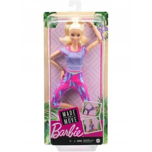 Barbie Made to Move Gimnastyczka mit 22 flexiblen Gelenken in Yoga-Kleidung