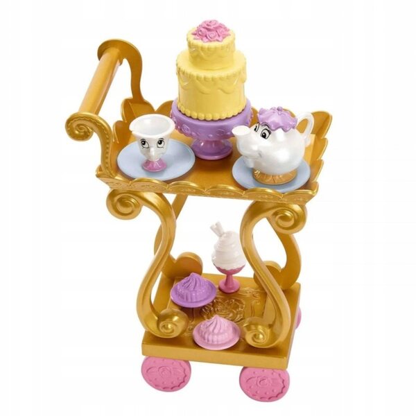 Bambola Disney Principessa Bella con Carrozza per il Tè e Amici Mattel 29 cm