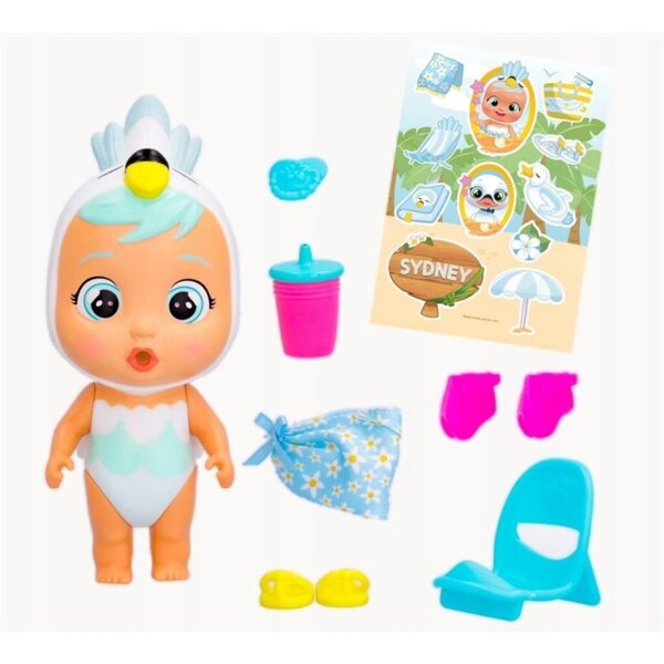 Cry Babies Magic Tears Beach Babies Sydney – Puppe mit echten Tränen und Zubehör
