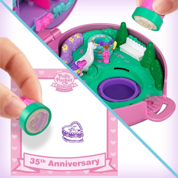 Set Polly Pocket, un francobollo ricordo per il 35° compleanno con due bambole