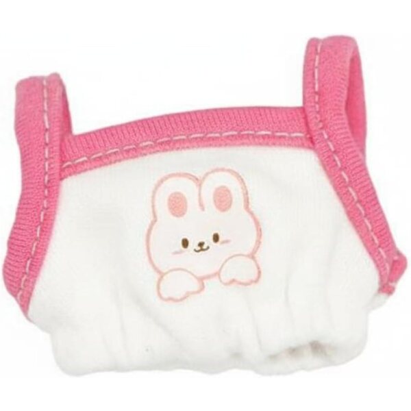 Elastischer Einteiler für 10-cm-Puppe mit rosa Kaninchen-Aufdruck – KiBcsLic