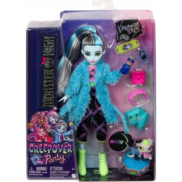 Monster High Frankie Stein Creepover Party 29 cm - Bambola Mattel per bambini 4+